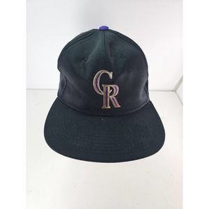 Colorado Rockies Black Vintage Hat New Era Pro Model Snapback VTG CR